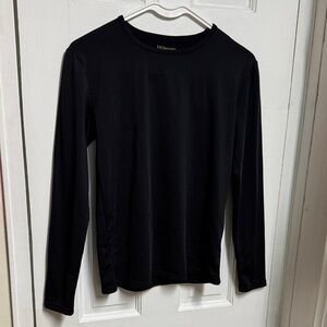 Black Long Sleeve Top  to be worn under tee shirt for gym bae style